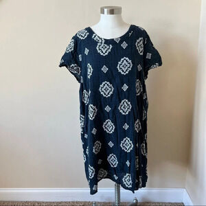 Final Touch patterned woven dress plus size 3X 5234